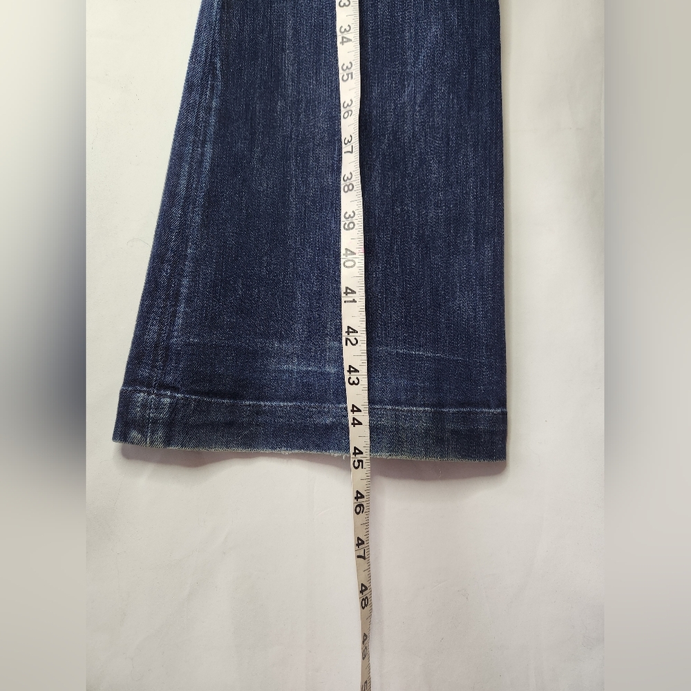 7 For All Mankind Dark Blue Flare Jeans - Picture 9 of 13